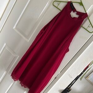 Elegant Red Sleeveless Dress